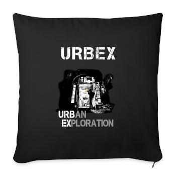 Black and White Urban Exploration - Sofa pillowcase 17,3'' x 17,3'' (45 x 45 cm) - black - Front