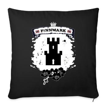 Finnmark - Sofa pillowcase 17,3'' x 17,3'' (45 x 45 cm) - black - Front
