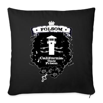 Folsom Prison - Housse de coussin décorative 45 x 45 cm - noir - Devant