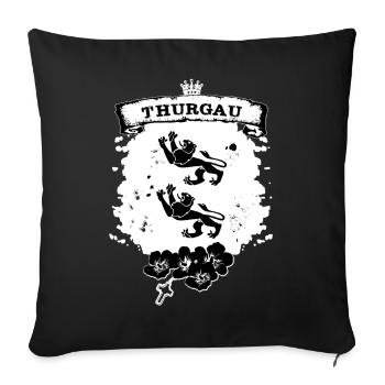 Thurgau - Sofakissenbezug 45 x 45 cm - Schwarz - Vorne