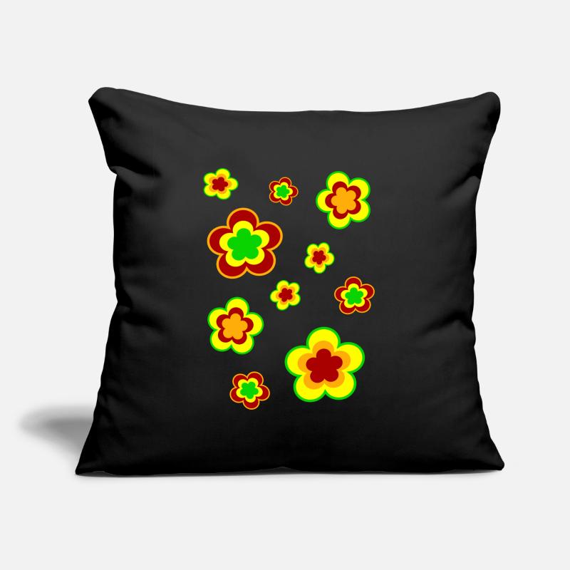 70s Flower Pattern Sofa pillowcase 17,3'' x 17,3'' (45 x 45 cm)