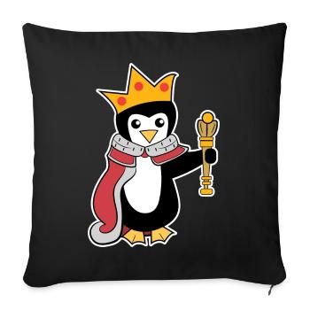 Cool Seabird Penguin Bird Sea Animal - Sofa pillowcase 17,3'' x 17,3'' (45 x 45 cm) - black - Front