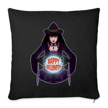 Scary Witch Crystal Ball Happy Halloween Costume - Sofa pillowcase 17,3'' x 17,3'' (45 x 45 cm) - black - Front