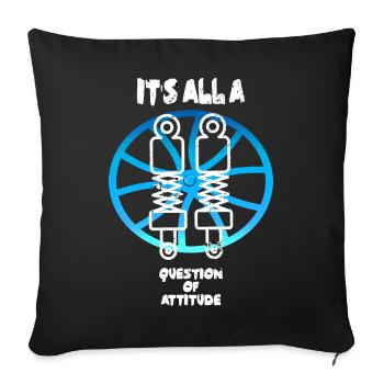 Suspension adjustment - Sofa pillowcase 17,3'' x 17,3'' (45 x 45 cm) - black - Front