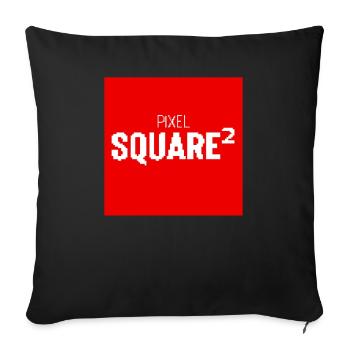 Square Streetwear: Fun & Clear Statement - Sofa pillowcase 17,3'' x 17,3'' (45 x 45 cm) - black - Front