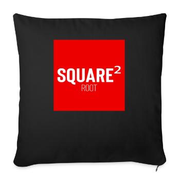 Square Streetwear: Fun & Clear Statement - Housse de coussin décorative 45 x 45 cm - noir - Devant