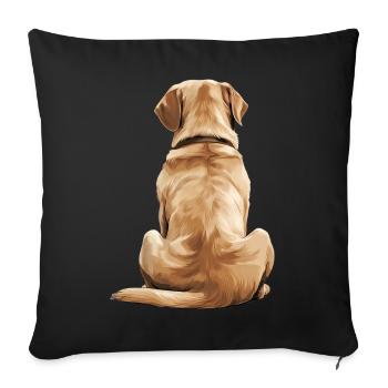 Labrador Retriever - Housse de coussin décorative 45 x 45 cm - noir - Devant