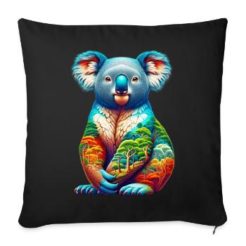 Koala - Housse de coussin décorative 45 x 45 cm - noir - Devant