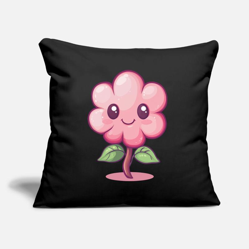 Fleur joyeuse Housse de coussin décorative 45 x 45 cm