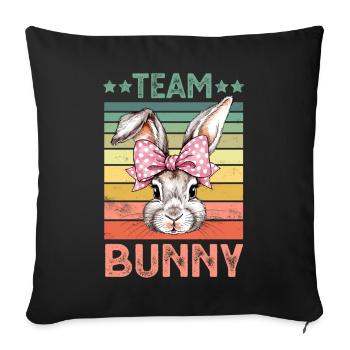 Rabbit Rabbit - Sofa pillowcase 17,3'' x 17,3'' (45 x 45 cm) - black - Front
