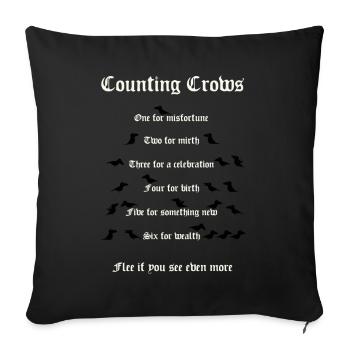 Crow Counting - Sofakissenbezug 45 x 45 cm - Schwarz - Vorne