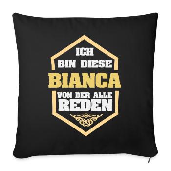 Bianca - Sofa pillowcase 17,3'' x 17,3'' (45 x 45 cm) - black - Front