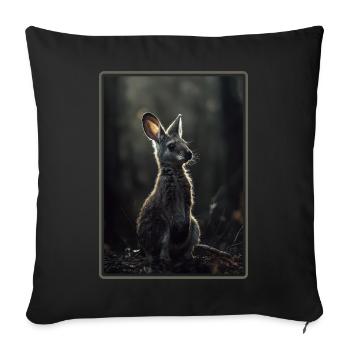 Wallabies Wallaby - Sofa pillowcase 17,3'' x 17,3'' (45 x 45 cm) - black - Front