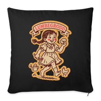 Badische Lumbegrodd - Sofakissenbezug 45 x 45 cm - Schwarz - Vorne