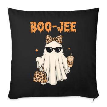 Pink Ghost Halloween Cute Kids Gift - Sofa pillowcase 17,3'' x 17,3'' (45 x 45 cm) - black - Front