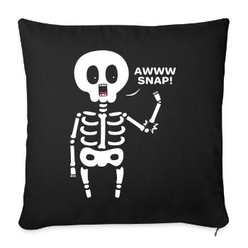 Bone Fracture Halloween Skeleton Bone Arm Fracture - Sofa pillowcase 17,3'' x 17,3'' (45 x 45 cm) - black - Front