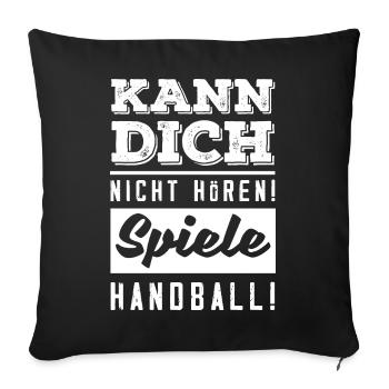 Handball Joueurs Handball Handball Cadeaux - Housse de coussin décorative 45 x 45 cm - noir - Devant