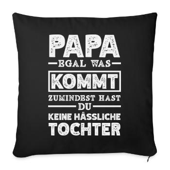Funny Father's Day Gift Dad Beer - Sofa pillowcase 17,3'' x 17,3'' (45 x 45 cm) - black - Front