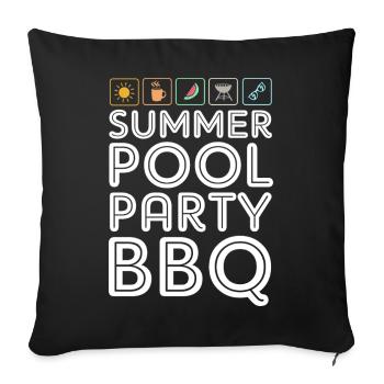 Pool Party - Sofa pillowcase 17,3'' x 17,3'' (45 x 45 cm) - black - Front