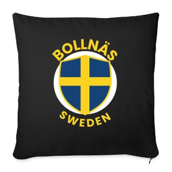 Bollnäs Sweden Shield-Logo - Sofakissenbezug 45 x 45 cm - Schwarz - Vorne