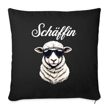 Schäffin – Die lässige Chefin im Wolle-Look - Sofa pillowcase 17,3'' x 17,3'' (45 x 45 cm) - black - Front