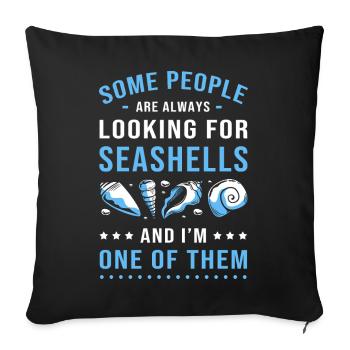 Collecteur de coques - Housse de coussin décorative 45 x 45 cm - noir - Devant