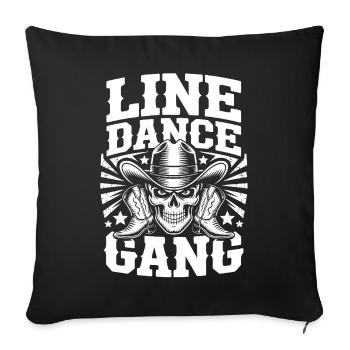 Bande de la Crâne de la Danse en Ligne - Housse de coussin décorative 45 x 45 cm - noir - Devant