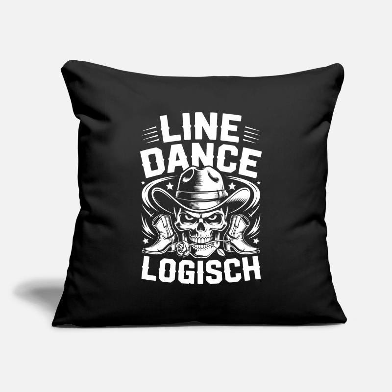 Line Dance Skull Logo Sofa pillowcase 17,3'' x 17,3'' (45 x 45 cm)