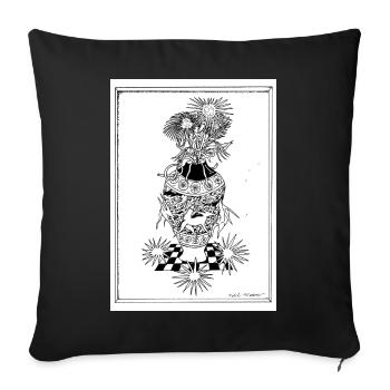 Flower_vase - Sofakissenbezug 45 x 45 cm - Schwarz - Vorne