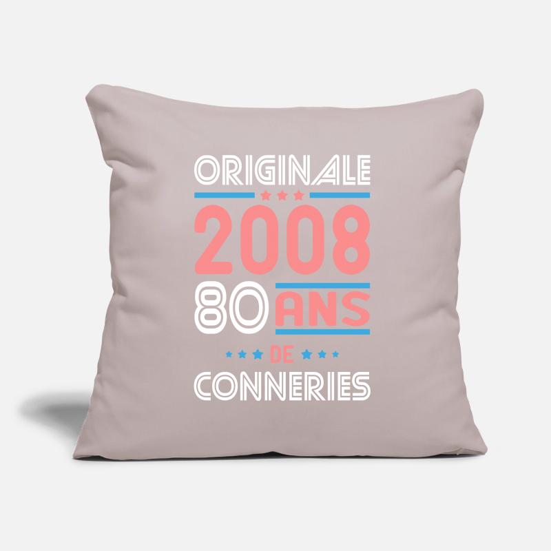 Originale – 2008 – 18 ans de conneries Housse de coussin décorative 45 x 45 cm