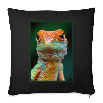 Lizards Lizard - Sofa pillowcase 17,3'' x 17,3'' (45 x 45 cm) - black - Front