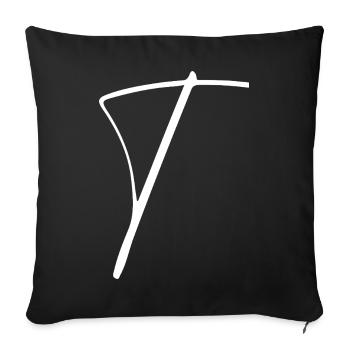 T - Sofakissenbezug 45 x 45 cm - Schwarz - Vorne
