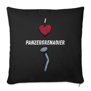 I love Panzergrenadier Nagel - Sofakissenbezug 45 x 45 cm - Schwarz - Vorne