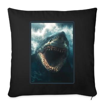 Sharks Shark - Sofa pillowcase 17,3'' x 17,3'' (45 x 45 cm) - black - Front