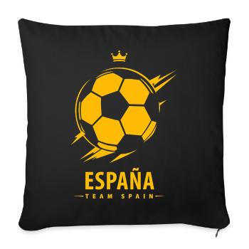 Titre d’équipe espagnole de football - Housse de coussin décorative 45 x 45 cm - noir - Devant