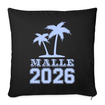 Malle Palmen 2026 - Sofakissenbezug 45 x 45 cm - Schwarz - Vorne