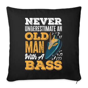 Funny Musician - Sofa pillowcase 17,3'' x 17,3'' (45 x 45 cm) - black - Front