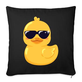 Sunglasses duck for summer - Sofa pillowcase 17,3'' x 17,3'' (45 x 45 cm) - black - Front