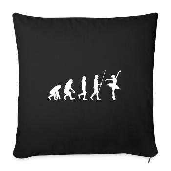 Ballerina Evolution - Sofakissenbezug 45 x 45 cm - Schwarz - Vorne