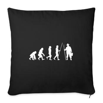 Évolution de l’agriculteur - Housse de coussin décorative 45 x 45 cm - noir - Devant