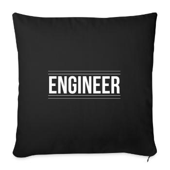 Ingenieur - Sofakissenbezug 45 x 45 cm - Schwarz - Vorne