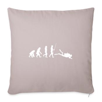 Évolution du plongeur - Housse de coussin décorative 45 x 45 cm - taupe clair - Devant