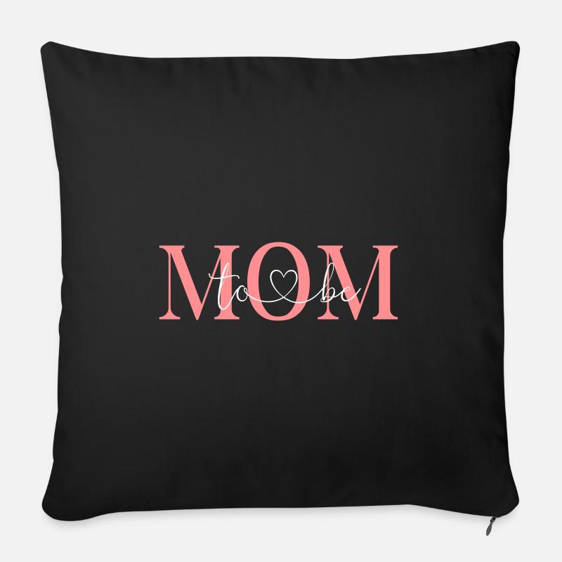 MOM TO BE-personalisierbar - Sofakissenbezug 45 x 45 cm - Schwarz
