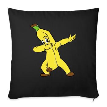 Dabbing Dab Banane - Housse de coussin décorative 45 x 45 cm - noir - Devant