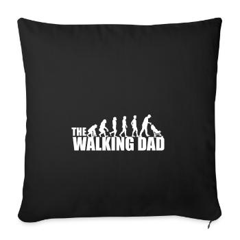 The Walking Papa Evolution papa père - Housse de coussin décorative 45 x 45 cm - noir - Devant