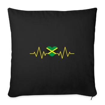 Jamaica Pulse - Sofa pillowcase 17,3'' x 17,3'' (45 x 45 cm) - black - Front
