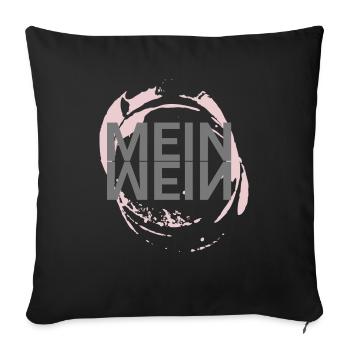 Wein Trinker Weißwein Rotwein Sprüche Geschenk - Sofakissenbezug 45 x 45 cm - Schwarz - Vorne