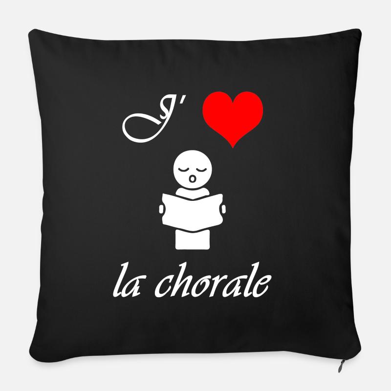J'AIME LA CHORALE - Housse de coussin décorative 45 x 45 cm - noir