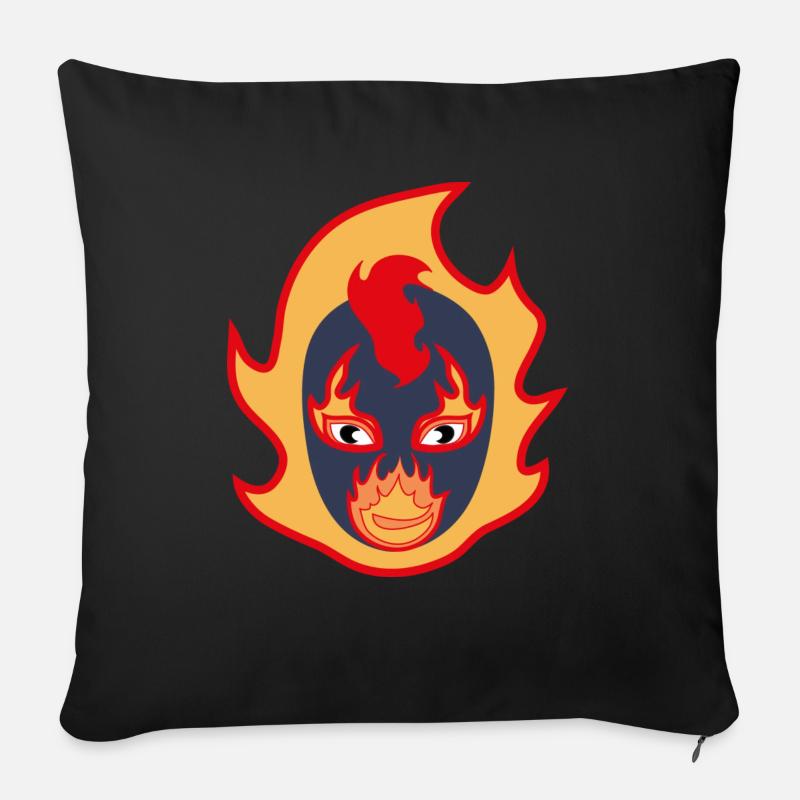 Fireball Boy - Sofakissenbezug 45 x 45 cm - Schwarz