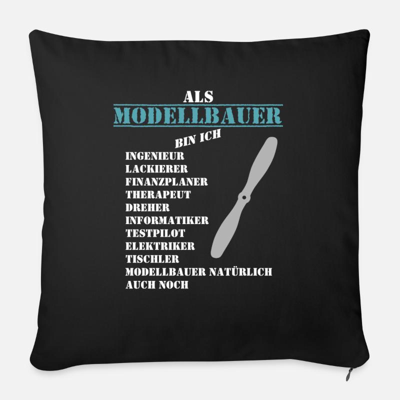 modelers - Sofa pillowcase 17,3'' x 17,3'' (45 x 45 cm) - black